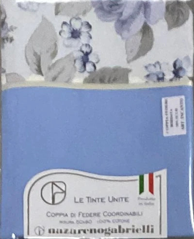 COPPIA FEDERE INCANTO TINTA UNITA CON BALZA STAMPATA