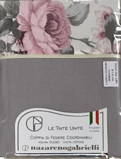 COPPIA FEDERE INCANTO TINTA UNITA CON BALZA STAMPATA