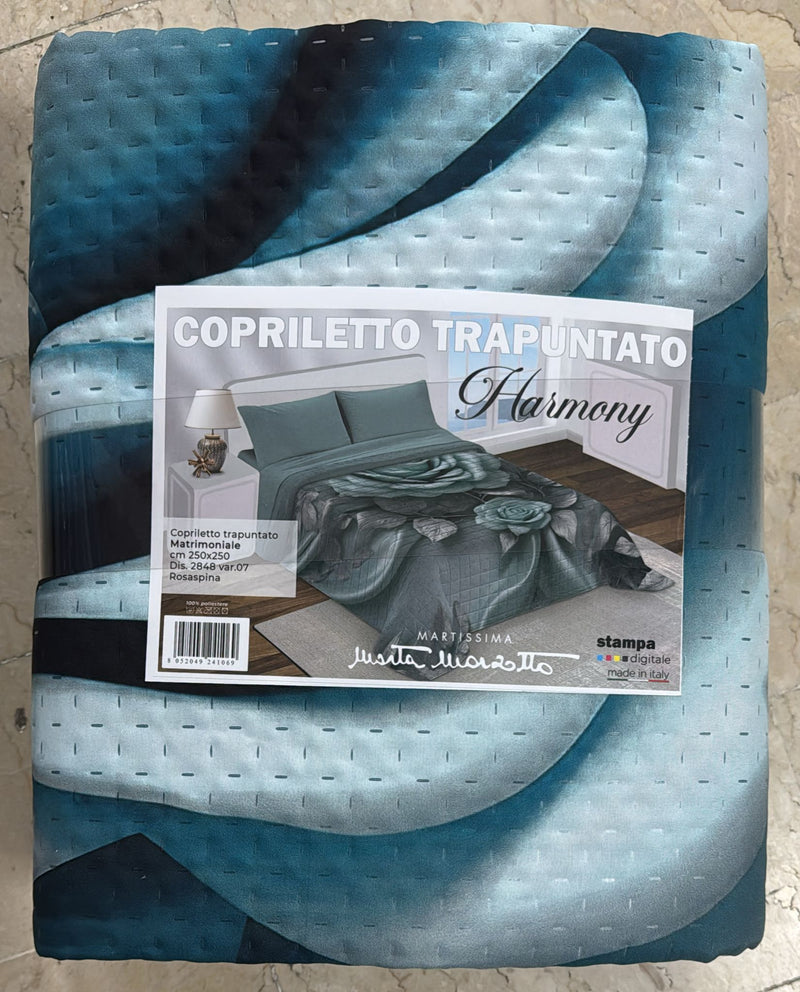 Trapuntino Marta Marzotto Harmony in stampa digitale double-face matrimoniale