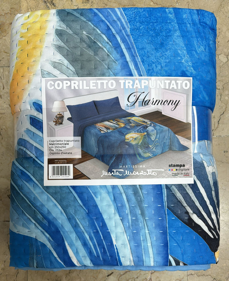 Trapuntino Marta Marzotto Harmony in stampa digitale double-face matrimoniale
