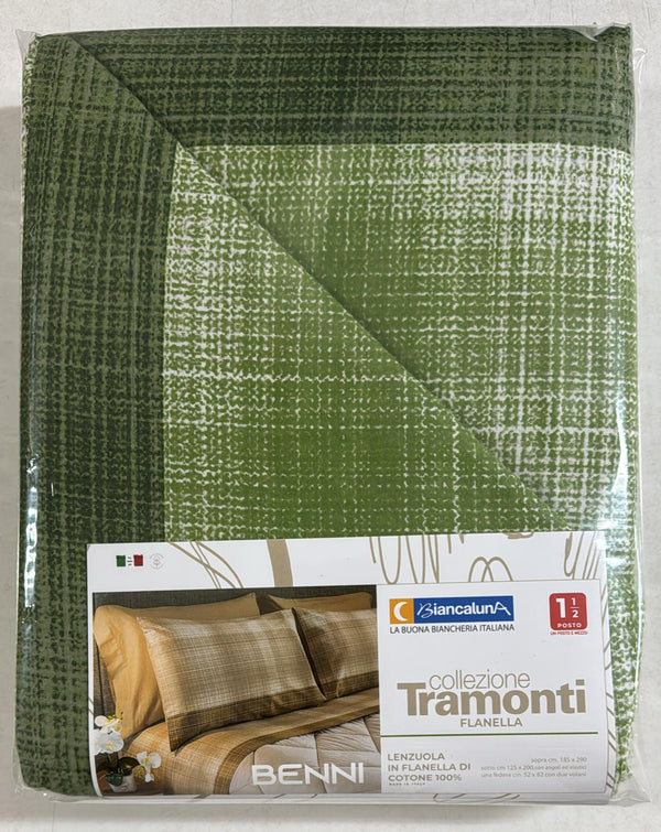 Coppie lenzuola in flanella Biancaluna Tramonti