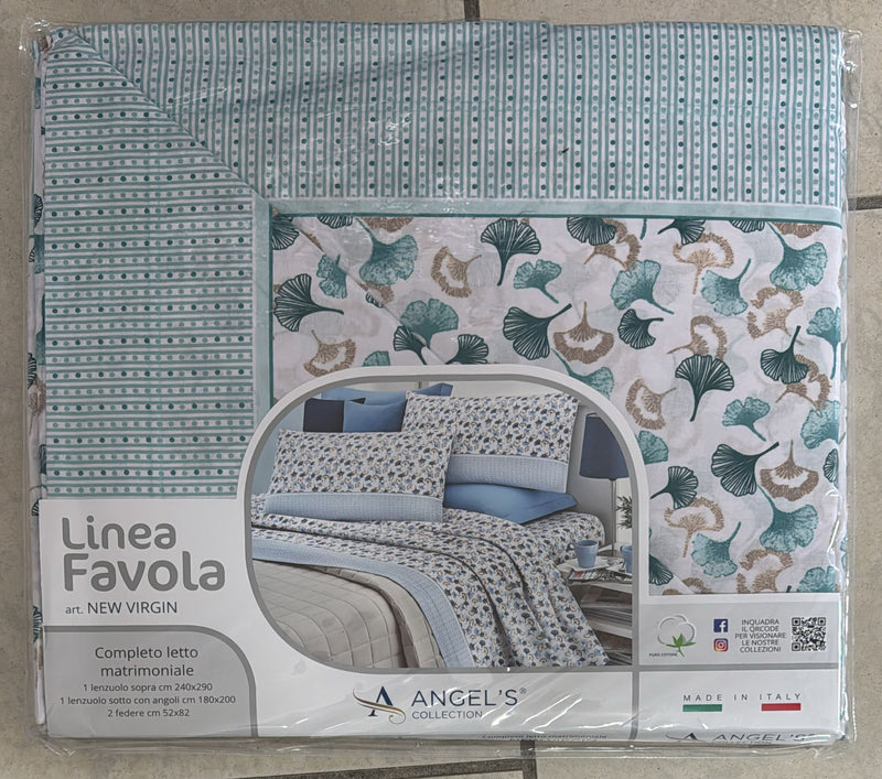 Coppia lenzuola Angel’s in 100% puro cotone
Matrimoniale