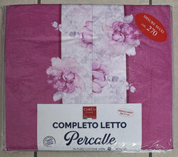 Coppia Lenzuola Percalle Misure maxi