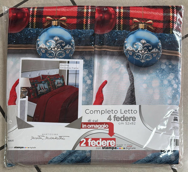 Coppia lenzuola Marta Marzotto NATALE 100% COTONE
