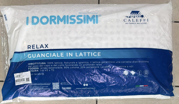 Guanciale Caleffi Relax in lattice forato con federa in 100% cotone