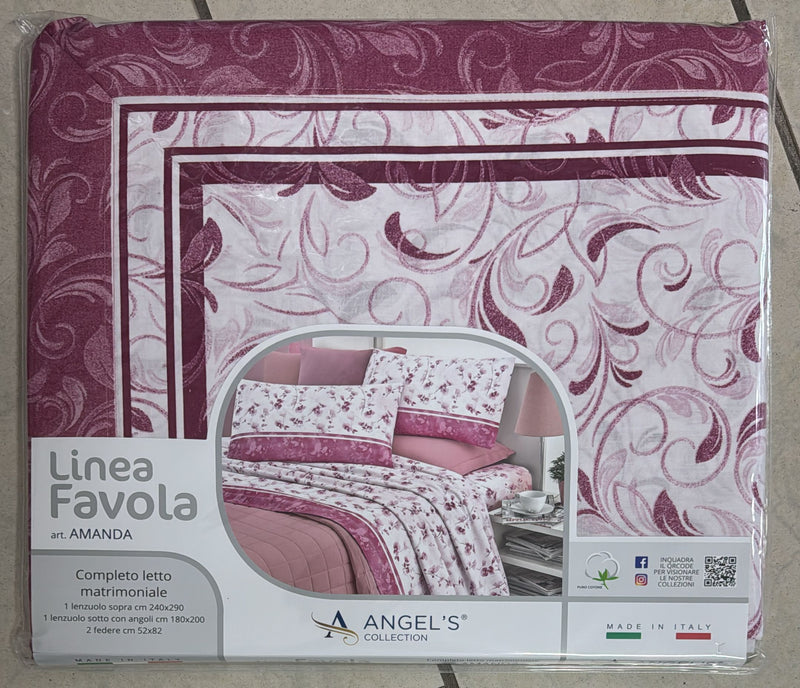 Coppia lenzuola Angel’s in 100% puro cotone
Matrimoniale