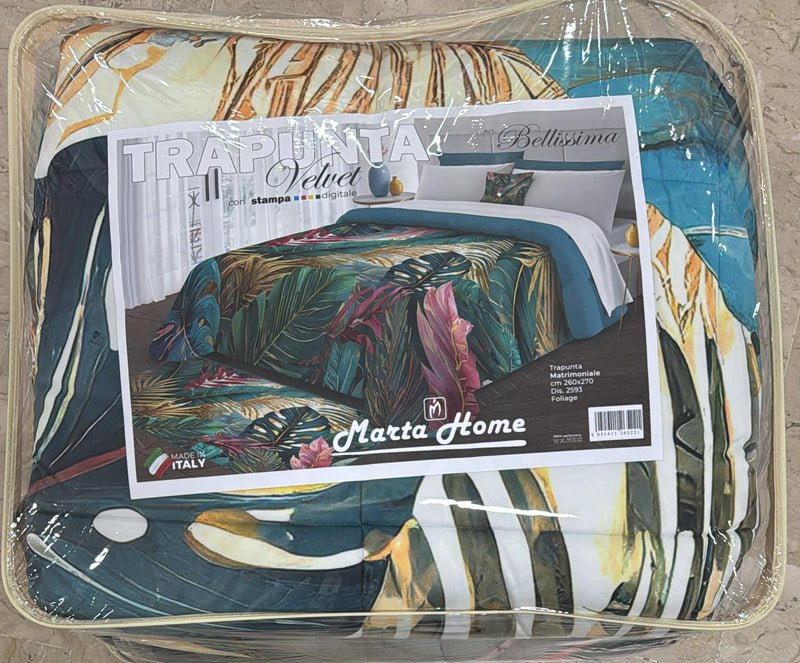 Trapunta Marta Marzotto Bellissima in velluto stampa