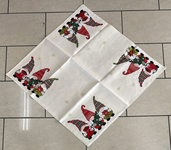 Centrotavola 90X90 foderato e ricamato Natale