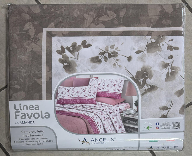 Coppia lenzuola Angel’s in 100% puro cotone
Matrimoniale