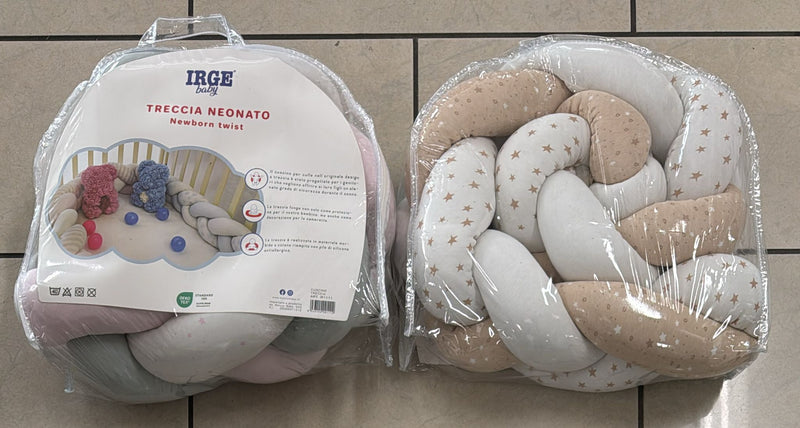 Cuscino treccia paracolpi culla Irge