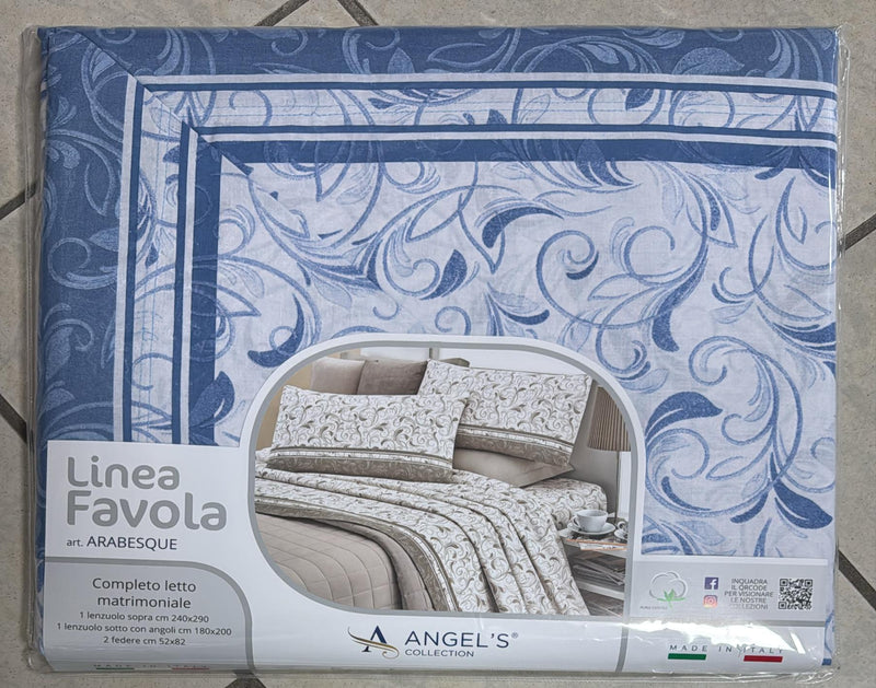 Coppia lenzuola Angel’s in 100% puro cotone
Matrimoniale