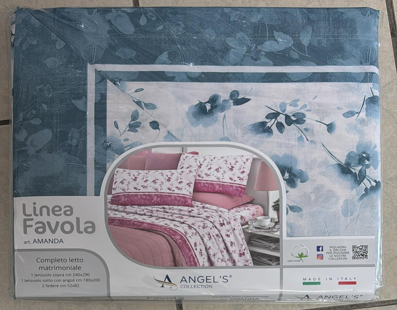 Coppia lenzuola Angel’s in 100% puro cotone
Matrimoniale
