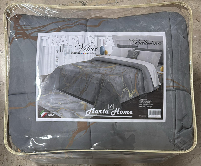 Trapunta Marta Marzotto Bellissima in velluto stampa